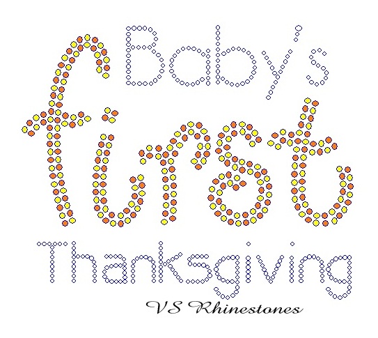 Baby's First Thanksgiving Rhinestone Transfer